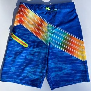 - Sunny Ombré Striped Swimtrunks SZ XL! EUC!